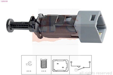 RENAULT вимикач STOP-сигналів Nissan Interstar,Kubistar,Primastar,Clio II,Laguna II,Kangoo,Master II,Trafic II,Opel Vivaro EPS 1.810.150