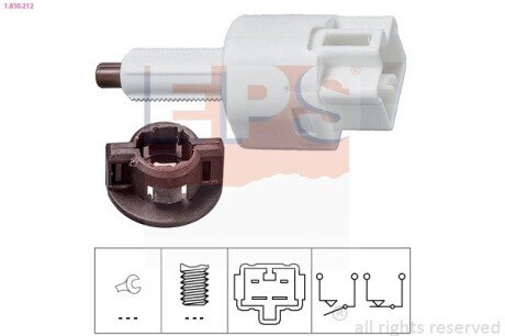 TOYOTA вимикач STOP-сигналів Avensis -08, Camry -11, RAV-4 III,IV,Yaris,Suzuki EPS 1.810.212