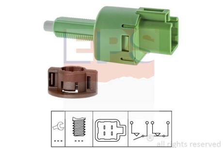 MITSUBISHI вимикач STOP-сигналів ASX,Outlander II,III,Citroen C-Crosser,Peugeot,Toyota Avensis,Camry,Land Cruiser 200,Rav 4 III,Yaris 05- EPS 1.810.254