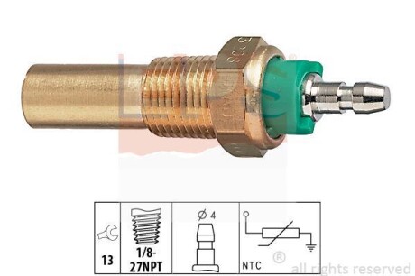 LANDEROVER Датчик температуры воды Range Rover -02,Discovery -98 EPS 1.830.208