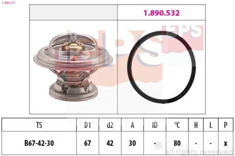 DB термостат (Made in Italy!) W124/140 250TD,300TD 88- EPS 1.880.271