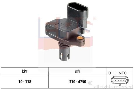 LANDROVER датчик тиску во впускному колекторі Freelander 1.8/2.5 -06 EPS 1.993.087