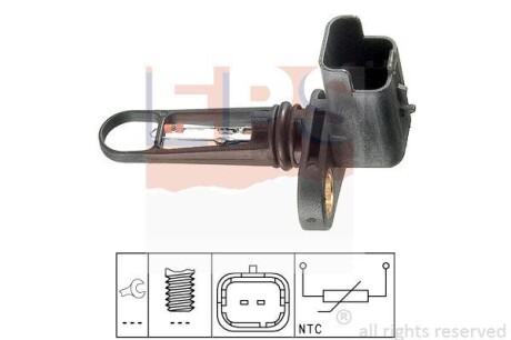 FORD датчик температ.повітря Fiesta,Focus,Mondeo,C-Max,Transit,Citroen Berlingo 08-, Jumpy,C1/2/3/4/5/8,C-Crosser,Jumper,Fiat Scudo,Peugeot 1.6/2.2HDI 03- EPS 1.994.021 (фото 1)