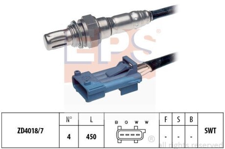 CITROEN лямбда-зонд Berlingo,C3,C4 Picasso,C5 III,DS,Mini,Peugeot 1.6 07- EPS 1.998.078