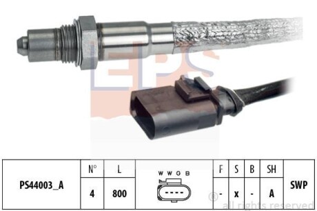 VW Лямбда-зонд GOLF VI 2.0 GTI 13-20, AUDI A3 1.8 12-16, SEAT LEON 1.8 13-18, SKODA OCTAVIA 1.8 12-20 EPS 1.998.250