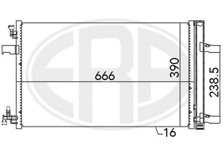 Радіатор кондиціонера ERA 667053