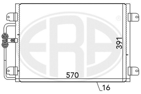 Радіатор кондиціонера ERA 667143