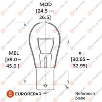 P21W Quick 12V21W автолампа EUROREPAR 1616431280