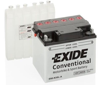 Акумулятор 30Ah-12v (185х128х168) R, EN300 EXIDE E60-N30L-A