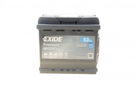 Акумуляторна батарея 53Ah/540A (207x175x190/+R/B13) Premium EXIDE EA530