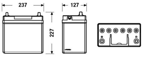 Акумулятор EXIDE EB457