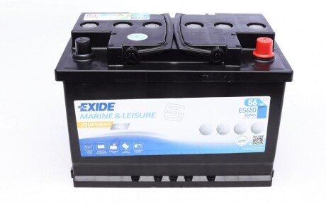 Акумулятор 56Аh(650wh)-12v EQUIPMENT GEL (278х175х190),R,EN460 гелевий EXIDE ES650