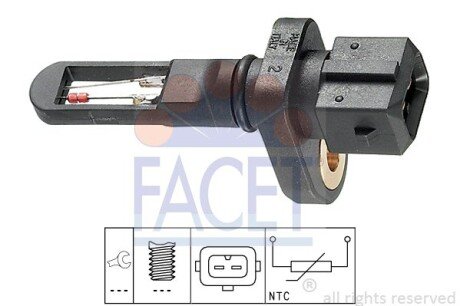 Датчик температури охолоджувальної рідини FACET 10.4001