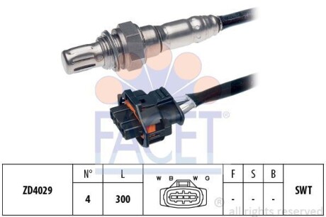 Датчик кислорода (лямбда-зонд) Opel Astra H (04-), Vectra B, C (96-) 1.8i (10.71 FACET 107136