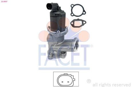 Клапан EGR Combo/Doblo 1.3 CDTI/JTD 04- FACET 230007