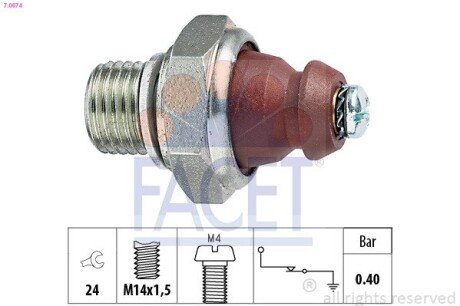 Датчик тиску оливи ОМ616/617 FACET 70074