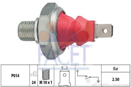 Датчик тиску оливи Audi A8 2.8 (96-02) (7.0111) FACET 70111