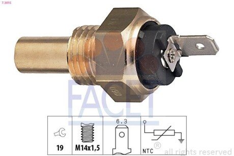 Датчик температури Skoda Felicia i 1.3 (94-98) (7.3015) FACET 73015