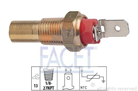 Датчик температуры охлаждающей жидкости Ford Ranger (99-) (7.3115) FACET 73115