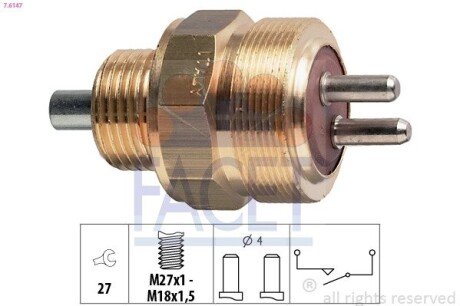 Датчик заднього ходу MB Sprinter (903/904) 2.3/2.9 97-06 (7.6147) FACET 76147