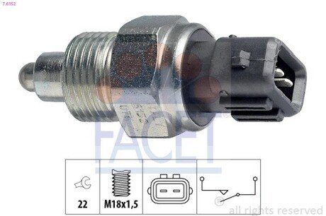 Датчик вмикання заднього ходу VW LT 78-> FACET 76152