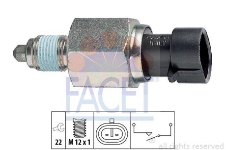 Датчик заднього ходу 1.6 D Multijet 10- (7.6196) FACET 76196