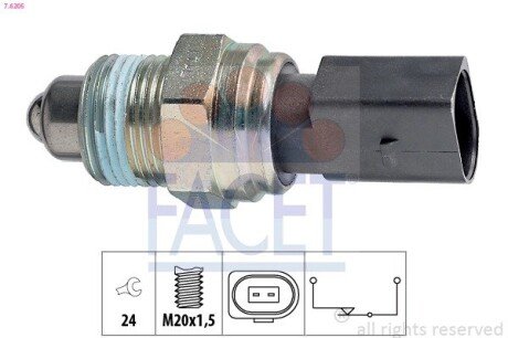 Датчик заднього ходу Golf 97-06/Octavia 99-07 (7.6205) FACET 76205