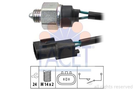 Датчик заднього ходу Hyundai SantaFe (01-) (7.6315) FACET 76315