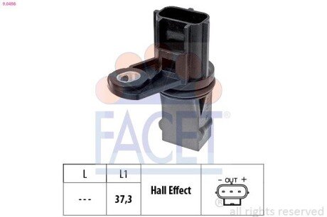 Датчик обертів коленвала Ford Tourneo connect 1.8 16v (02-13) (9.0498) FACET 90498