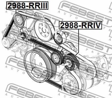 РОЛИК ОБВІДНОЇ КОМПЛЕКТ FEBEST 2988-RRIII