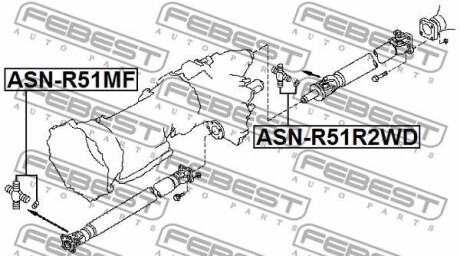 Хрестовина карданного валу PATHFINDER 3.0 dCi 10- (29X69/95) FEBEST ASN-R51MF