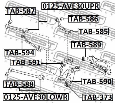 Сайлентблок підвіски FEBEST TAB-589