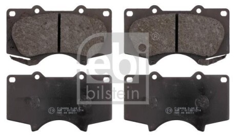 FEBI TOYOTA гальмівні колодки передн.Land Cruiser 02-,Fortuner,Mitsubishi Pajero IV 07- FEBI BILSTEIN 16726 (фото 1)