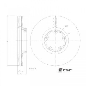 Гальмівний диск FEBI BILSTEIN 178027