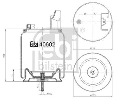 Пневмоподушка FEBI BILSTEIN 40602