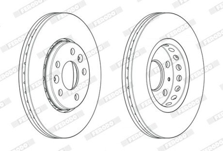 Диск гальмівний FERODO DDF2507C