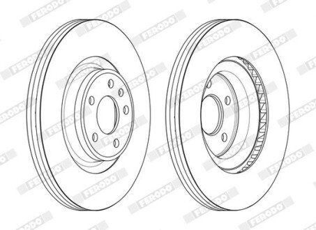 Диск гальмівний FERODO DDF2597C-1 (фото 1)