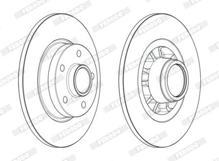 Гальмівний диск з підшипником FERODO DDF26021