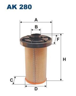 Фільтр повітряний FILTRON AK280