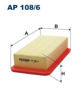 Фільтр повітряний FILTRON AP1086
