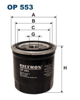 Фільтр масляний FILTRON OP553
