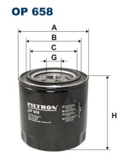 Фільтр масляний FILTRON OP658