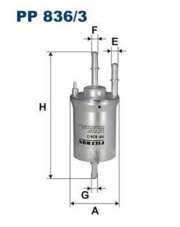 Фільтр паливний FILTRON PP8363