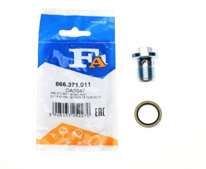 Пробка з шайбою піддону масляного M18x1.5 L21 (Fischer) Fischer Automotive One (FA1) 866.371.011