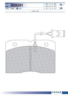 Колодки гальмівні дискові FOMAR FO 628281