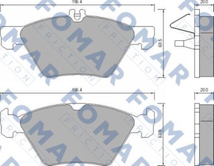 Колодки гальмівні дискові FOMAR FO 639081