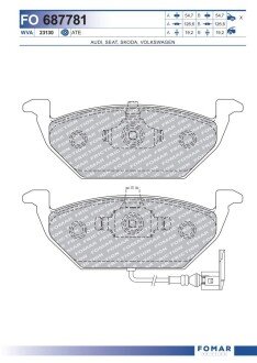 Колодки гальмівні дискові FOMAR FO 687781