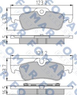 Колодки гальмівні дискові (комплект 4 шт) FOMAR FO 800781