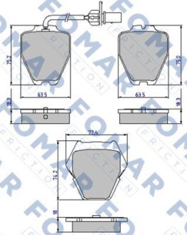Колодки гальмівні дискові (комплект 4 шт) FOMAR FO 903581