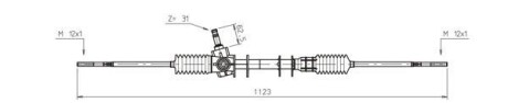 Рульова рейка без гур GENERAL RICAMBI SK4002